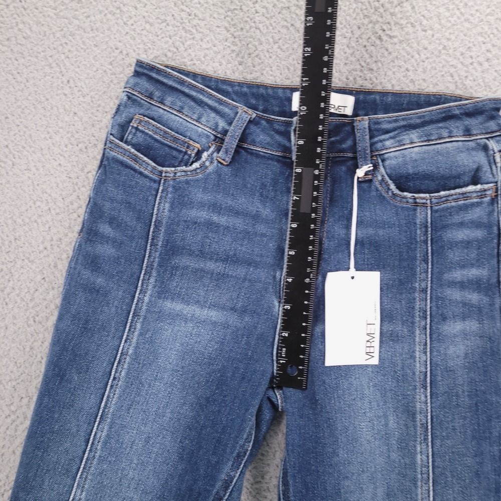 VERVET Jeans Size 26 Straight Ankle Split Hem Mid Rise Stretch Denim NEW - Picture 12 of 16
